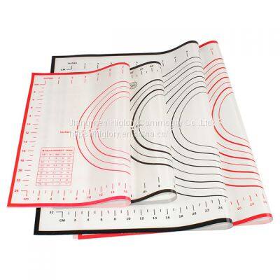 Custom Non Stick Soft Bbq Pastry Oven Kneading Rolling Dough Baking Silicone Mat for Cooking photo-3