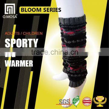 OM3264 OEM Service O.MOSA 3G Wool Fancy Yarn Sport Knit Leg Warmers Socks photo-5