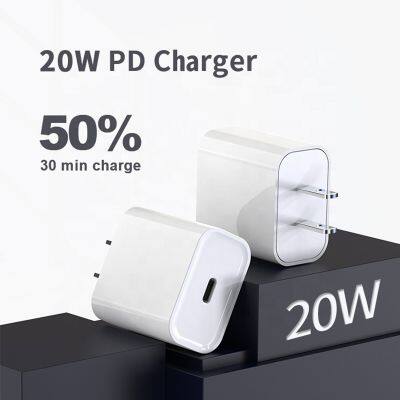 Travel Kits USB PD 18W 20W Wall Quick Charger Adapter Type C Fast Charger for IPhone USB C PD Power Charger With Cable photo-4