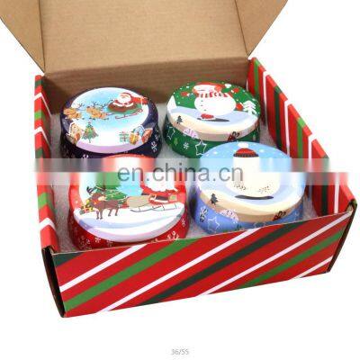 ENO custom 4oz fragrance tin candles 4pcs soybean wax Scented candle gift set for Home fragrance Amazon hot selling candles