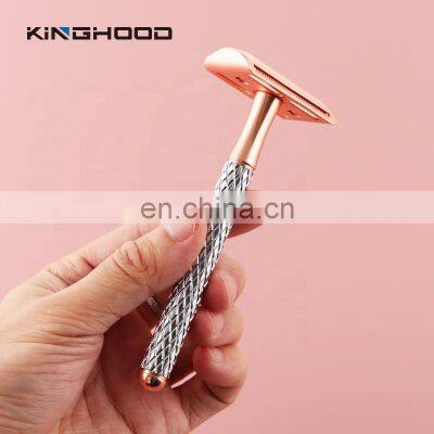 Private Label Eco Friendly Sustainable Face Lady Bikini Double Edge Shaving Razor