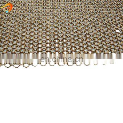 Stainless steel 304 chainmail sheet Fireplace screens indoor curtain