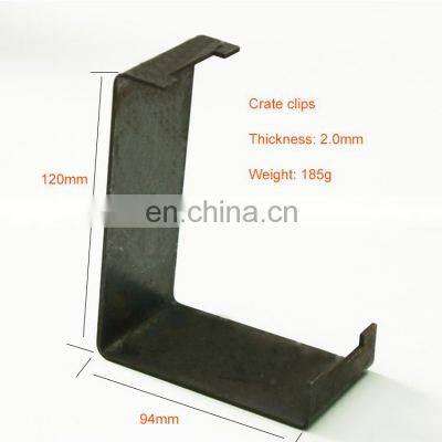 Metal crate clip sheet metal reusable plywood box clips metal snap spring steel crate clip