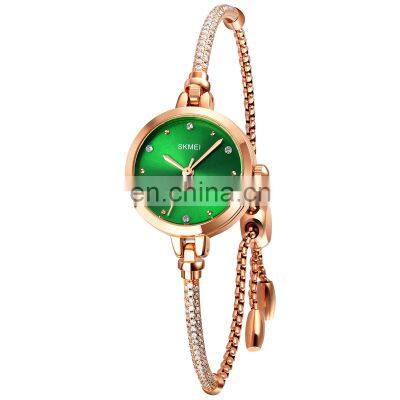 New arrival luxury brand Skmei 1805 stainless steel female Bracelet wristwatch wholesale good quality women quartz watch