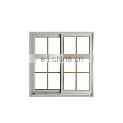 White Grill Aluminium Balcony Anti-hurrican Sliding Window Residential With Magnetic Lock