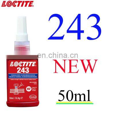 50ml new Loctiter 243 blue anaerobic threadlockers screw gap glue thread lock adhesive sealing glue medium viscosity