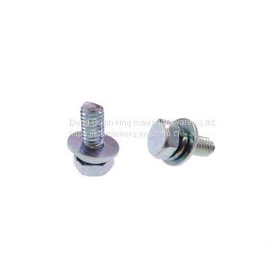 Non-standard Screw Manufacturer Stainless Steel External Hex 3 Parts Sems Screw photo-2
