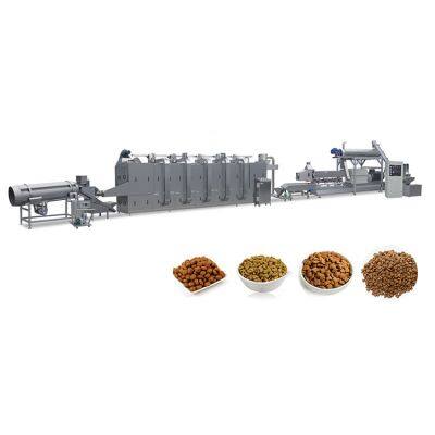 2024 new design Dry Wet Various shapes flavors dog food pellet making extruder machine food pet pellet feed processing line