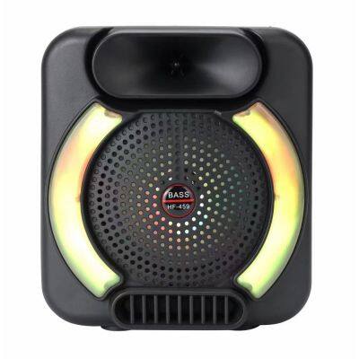 New Arrival HF-459 Wireless Speakers with RGB Dazzling Lights 4 Inch Small Handheld Subwoofer Speaker