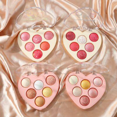 OEM Make up Blusher Bronzer 7 Color Palette Cheek Contourer Highlighter Powder Polvo De Cara photo-5