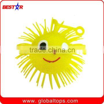 Promotional Toy Rubber Puffer Ball with Flashlight