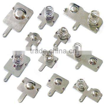 Battery contact plate nickel plating