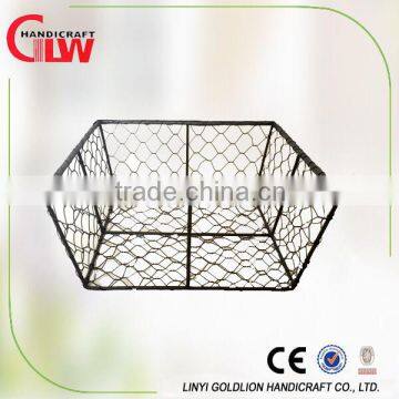 iron basket with split willow rim, kitchen accessories,wicker basket