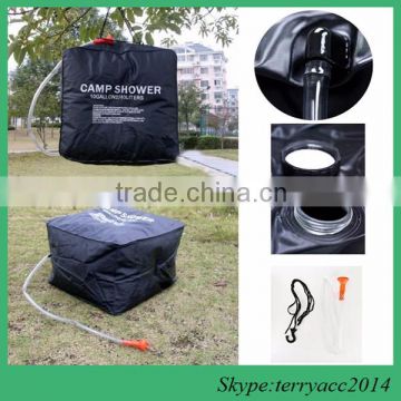 40L Outdoor Solar Heat Camping Shower Bag Solar Shower Hiking Water bag Pipe Bag