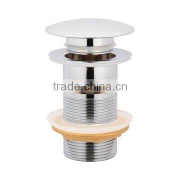 Watermark Western Style Brass Pop Up Basin Waste Full Cover Click Clack Sink Push Chrome Polished Button(K80-D)