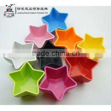Cheape Mini Star Shape Melamine Flower Pot MX1401-1 photo-3
