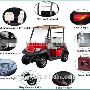 Low Cost Electric Car, 2 Seat, Pure Electric, 36V 3KW, With Golf Bag Holder, Plastic Top, Plastic Body, Trojan Battery EG202AKSZ photo-4
