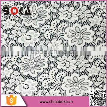 Boka Wholesale nylon lace fabrics,white lace fabric chemical guipure cheap lace fabric in yiwu factory