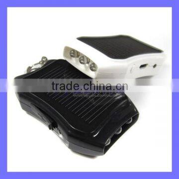 Clip Portable Belt Hook 1200mah 3LED Light Keychain Solar Lamp