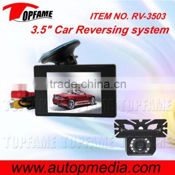 TOPFAME RV-3503 3.5inch backup camera system with 3.5" metal wiredrawing surface monitor&night vision camera