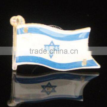 Personalized Flag shaped led flash light badge pin for souvenir gifts