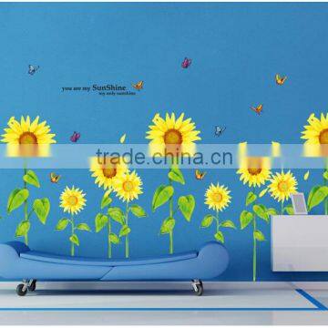 Butterfly Grass Flower Stickers Removable Diy Vinyl Quote Wall Sticker Poster Home Decoration photo-2