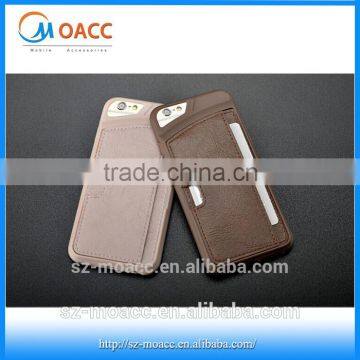 Factory sale Credit Card ID Holders leather for iphone 6 case wallet