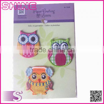 Factory Outlets Computer Embroidery Owl Combination Suit Patch , Ironed and Sewn