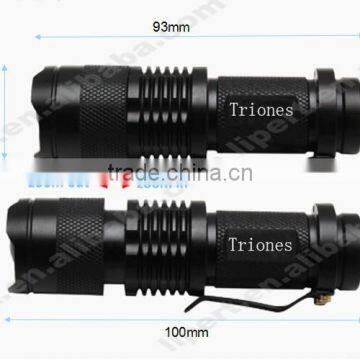 (120091) Aluminum AA Battery Zoomable Small Waterproof Flashlight photo-3