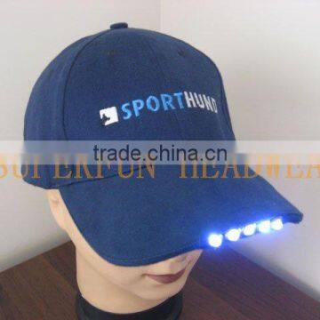 embroidery LED light cap