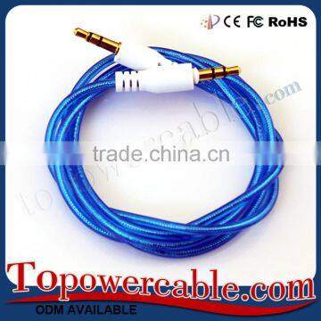 Free Samples Candy Colored 3.5MM to Stereo Audio Aux Auxillary Cable For CD Player In Car