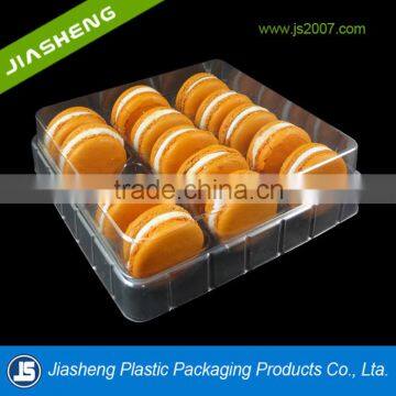 15 pcs wholesale blister plastic macaron packaging tray with lids