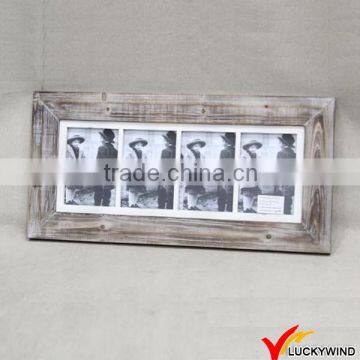 Shabby Farm Wood Four Opening Photo Picture Frame