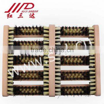 wood shoe brush snow boot scraper mat