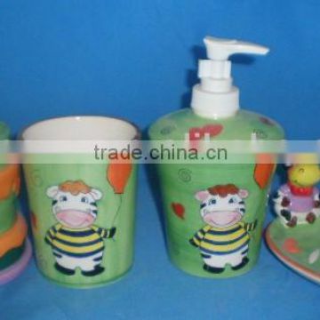 Milk caw Ceramic soap set baby bath set