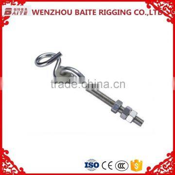 New China Products For Sale Steel Electric Galvanized OEM Service Swing Hook With Bolt&3 Nuts Hardware Carabiner Manufacture