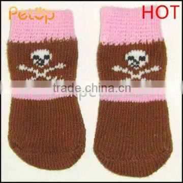 Skull Brown Dog Shoe Socks