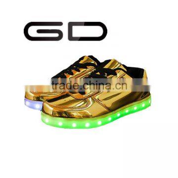 GD new products golden color sequined led night party adult shoes