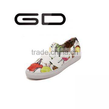 GD 2016 new design color patch animal and flowers prints women favorite shoes