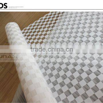 Decorative PET 20mm White Chessboard Square Self Adhesive Film Similar to 3M Window Film