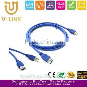 Wholesale alibaba male to female usb shielded high speed cable 3.0 ,usb extension cable for mobile accessories