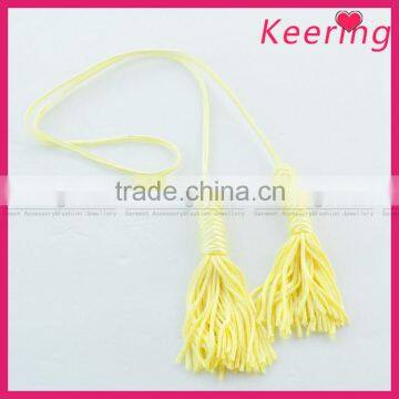 New hot yellow braided double-end tassel cord fringe