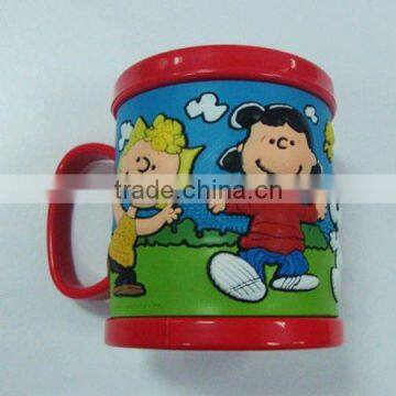 custom new Colorful PVC Promotional 3D mugs with Logo