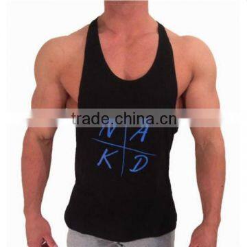100 Cotton Gym Wear Bodybuilding Singlet Men Custom Printed Tank Top photo-3