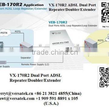 VX-170R2 2 Ports ADSL Repeater/Doubler/Extender Contact: sherryt@versatek.cn