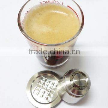 compatiable refillable stainless steel coffee capsule with logo