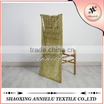 Fancy glitz sequin full gold chair covers