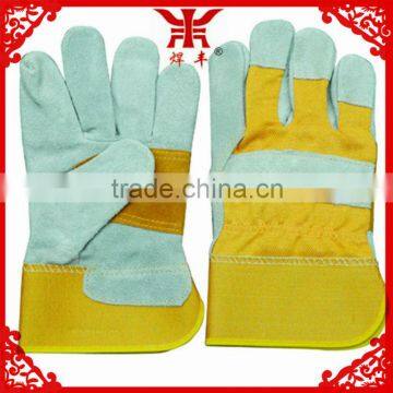 factory-outlet 10.5 inches reinforced palm cow split leather working gloves