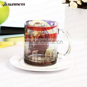 Sunmeta glass cup for sublimation glass beer mug for custom printed mug MKB-06