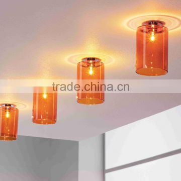 Modern colorful glass battle pendant light with simple and fashionable design